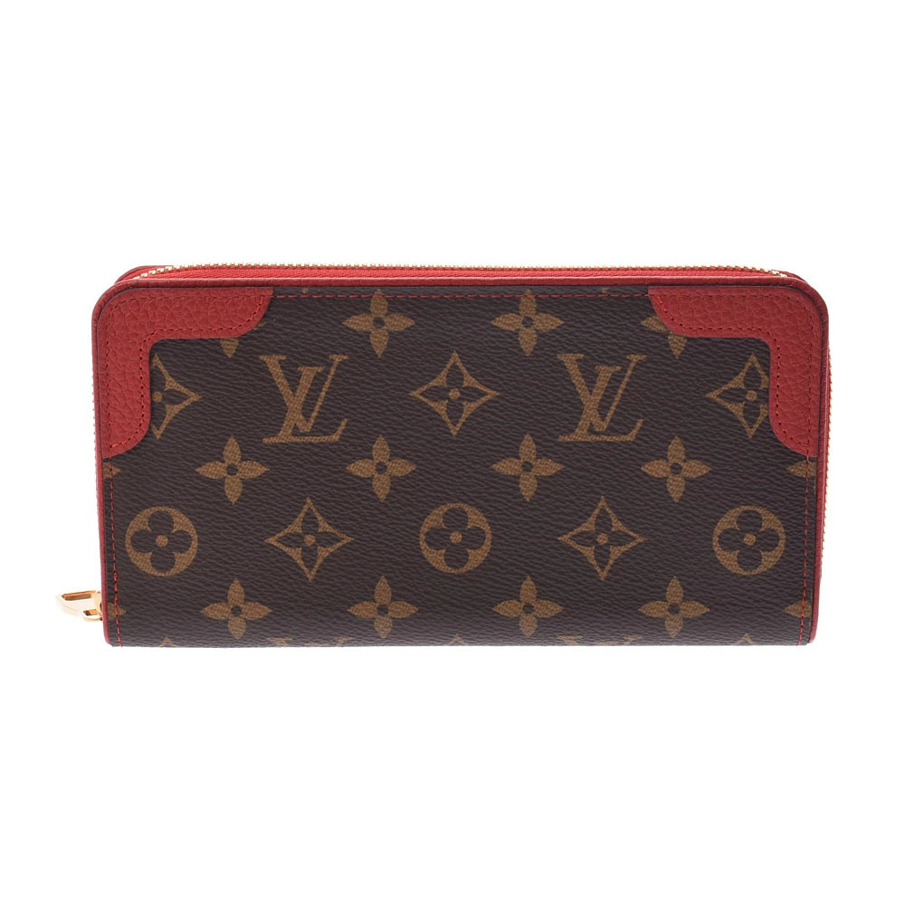 LOUIS VUITTON Monogram Retiro Zippy Wallet Cerise Red Long - Picture 1 of 8